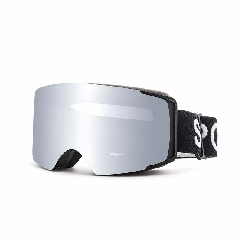 Magnetic Snow Goggles — Silver Summit