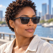 Rectangular Metal Sunglasses
