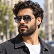Double Bridge Metal Sunglasses