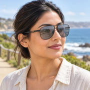 Metal Aviator Sunglasses