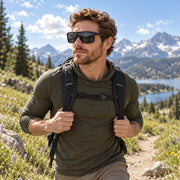Polarized Single-Lens Sport Sunglasses