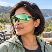 Photochromic Rimless Shield Glasses