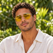 Yellow Lens Geometric Eyewear
