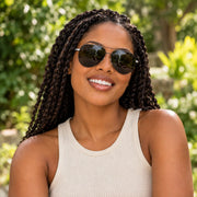 Double Bridge Aviator Sunglasses