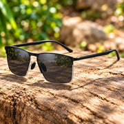Rectangular Metal Sunglasses