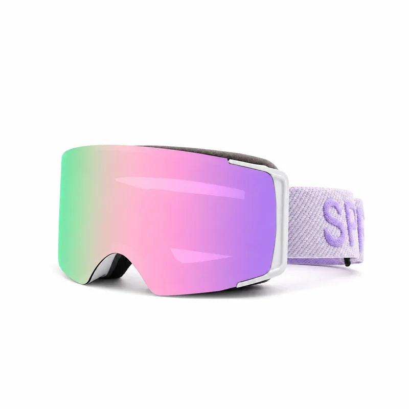 Magnetic Snow Goggles — Aurora Pink