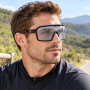 Photochromic Shield Cycling Glasses