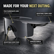 Vented Rimless Sport Sunglasses